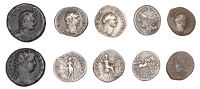 Roman Republican Coinage, L. Appuleius Saturninus, Denarius, c. 104, helmeted head of Roma left, rev. Saturn driving...