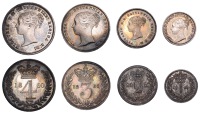 Victoria (1837-1901), Maundy Set, 1860 (ESC 3506; S 3916) [4]. Dark cabinet tone, good extremely fine	 £120-£150