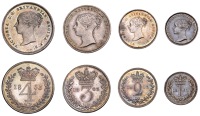 Victoria (1837-1901), Maundy Set, 1863 (ESC 3511; S 3916) [4]. Prettily toned, about mint state	 £120-£150
