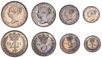 Victoria (1837-1901), Maundy Set, 1851 (ESC 3494; S 3916) [4]. Dark cabinet tone, extremely fine, scarce	 £200-£260