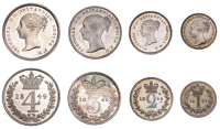 Victoria (1837-1901), Maundy Set, 1849 (ESC 3492; S 3916) [4]. Cleaned, otherwise extremely fine	 £100-£120