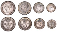 Victoria (1837-1901), Maundy Set, 1844 (ESC 3487; S 3916) [4]. Prettily toned, good extremely fine, scarce	 £200-£260