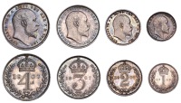 Edward VII (1901-1910), Maundy Set, 1907 (ESC 3613; S 3985) [4]. Dark cabinet tone, good extremely fine	 £100-£120