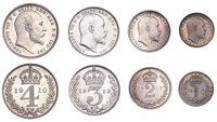 Edward VII (1901-1910), Maundy Set, 1910 (ESC 3616; S 3985) [4]. Bright, extremely fine	 £100-£120
