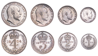 Edward VII (1901-1910), Maundy Set, 1904 (ESC 3609; S 3985) [4]. Cleaned, otherwise extremely fine	 £100-£120