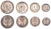 Edward VII (1901-1910), Maundy Set, 1904 (ESC 3610; S 3985) [4]. Prettily toned, good extremely fine	 £100-£120