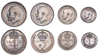 George V (1910-1936), Maundy Set, 1911 (ESC 3970; S 4016) [4]. Cabinet tone, good extremely fine	 £100-£120
