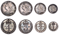 Victoria (1837-1901), Maundy Set, 1899 (ESC 3557; S 3943) [4]. Dark cabinet tone, extremely fine	 £100-£120