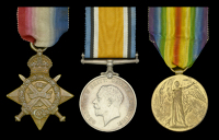 Three: Private G. Sheldon, Royal Welsh Fusiliers

1914 Star (6269 Pte. G. Sheldon. 1/R.W. Fus:); British War and...