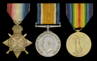 Three: Private P. Hopwood, Royal Welsh Fusiliers

1914 Star (7287 Pte. P. Hopwood. 2/R.W. Fus.); British War and...