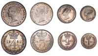 Victoria (1837-1901), Maundy Set, 1881 (ESC 3536; S 3916) [4]. Extremely fine	 £100-£120