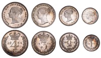 Victoria (1837-1901), Maundy Set, 1864 (ESC 3512; S 3916) [4]. Prettily toned, good extremely fine	 £100-£120