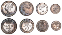 Victoria (1837-1901), Maundy Set, 1875 (ESC 3528; S 3916) [4]. Cleaned, otherwise extremely fine	 £100-£120