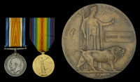 Pair: Stoker Second Class G. Brooks, Royal Navy, who died on 12 January 1919

British War and Victory Medals...