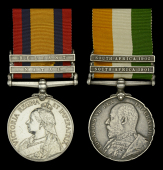 Pair: Private J. Curran, Manchester Regiment, late Lancashire Fusiliers

Queen’s South Africa 1899-1902, 2...