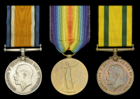 Three: Private E. Woodhall, King’s Shropshire Light Infantry

British War and Victory Medals (200330 Pte. E....