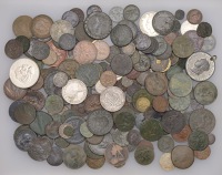 Miscellaneous British coins in base metals (approx. 100), various types, mostly detectorist finds [Lot]. Varied...