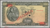 Central Bank of Ireland, specimen £100, 2.3.02 (fictitious date), red serial number 01Z 000000, Muimhneachain and...