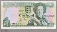 States of Jersey, an obverse and reverse printer’s composite essay for £1, two dates on card mount 10.2.88 and...