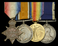 Four: Chief Stoker J. Wilkinson, Royal Navy, who fought at the Battle of Jutland aboard H.M.S. Princess...
