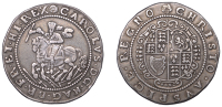 Charles I (1625-1649), Truro mint, Halfcrown, ‘1642’, mm. Truro rose on obv., Exeter rose on rev., King, holding...