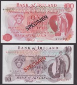 Bank of Ireland, Franklin Mint Collectors Set, specimen £1, £5, £10, and £100, ND (1978), all with serial number...