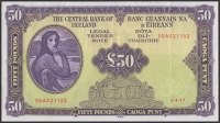 Central Bank of Ireland, £50, 4 April 1977, serial number 05A021102, Murray and O’Murchu signatures, wonderfully...