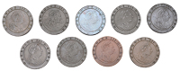 George III, Twopences (9), all 1797 (BMC 1077; S 3776) [9]. Fair to very fine	 £120-£150