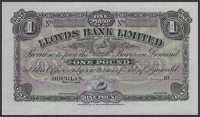 Lloyds Bank Limited, unissued £1, 19- (1935-42), no serial numbers or signatures, uncirculated
IOMPM M335, Pick...
