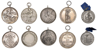 Army Temperance Association, 1893, a silver medal, unnamed, 32mm, 17.69g; Indian Army Temperance Association, 1862,...
