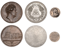 Restoration of Windsor Castle, 1828, a copper medal by A.J. Stothard for Rundell, Bridge & Rundell, bust right, rev....
