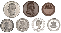 Death of Henry Hallam, 1859, a copper medal by L.C. Wyon, 64mm (BHM 2654); Obsequies for Prince Albert, 1861, a...
