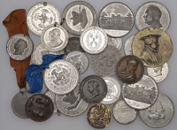 A large group of historical medals (28), mostly white metal, 19th century [lot]. Fair to extremely fine, around half...