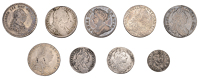 William III, Shilling, 1697, third bust variety (ESC 1132; S 3505); Anne Shilling, 1711, fourth bust (ESC 1408; S...