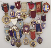 Propaganda Jewel, 1920, a silver and enamel award medal by L. Simpson & Co., 52mm, 23.73g; Independent Order of...