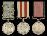 An important Light Brigade group of three awarded to Sergeant J. W. Wightman, 17th Lancers, who was severely wounded...