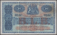 British Linen Bank, £20, 10 March 1943, serial number G/4 2/105, one manuscript signature, printed signature of...