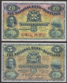 National Bank of Scotland Limited, £1 (3), 23 October 1941, 24 January 1952, and 28 March 1957, £5, 6 July 1942,...