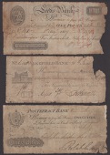 Leeds Commercial Bank, for Fenton Scott, Nicholson & Smith, £1, 1809, Pontefract Bank, 1 Guinea, 1809, Huddersfield...