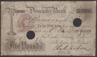 Doncaster Bank, for Cooke, Vernon, Walker, Jackson & Milnes, £5, 6 October 1858, serial number 4952, Jackson...