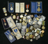 Imperial Service Medal, G.VI.R., 1st issue (Thomas Lloyd Venn); Civil Defence Long Service Medal, E.II.R., unnamed...