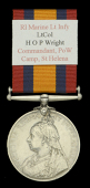 Queen’s South Africa 1899-1902, no clasp (Lieut.-Col. H. O. P. Wright. R.M.L.I.) good very fine and rare	 £200-£300