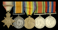 Five: Private E. White, King’s Own Royal Lancaster Regiment

1914 Star, with clasp (11162 Pte. E. White. R....