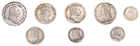 George III, Threepence, 1763 (ESC 2255; S 3753); together with miscellaneous Maundy oddments in silver (7), various...
