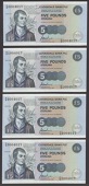 Clydesdale Bank PLC, commemorative £5 (4), 21 July 1996, serial numbers R/B 0/1/2/3004017, Goodwin signature, each...