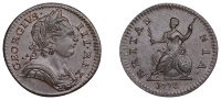 George III (1760-1820), Pre-1816 issues, Farthing, 1773 (BMC 911; Cooke 357; S 3775). Some traces of original...