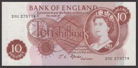 Bank of England, John S. Fforde, 10 Shillings (68), 15 February 1967, serial numbers 20U 272861-74, and B64N...