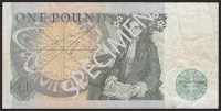 ERROR: Bank of England, David H. F. Somerset, £1, 20 March 1981, serial number BX09 494693, total print omission on...