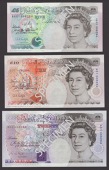Bank of England, Graham E. A. Kentfield, £5, 1 March 1993, serial number AA01 006264, £10, 29 April 1992, serial...