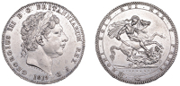 George III (1760-1820), New coinage, Crown, 1819, edge lix (ESC 2010; S 3787). Harshly cleaned, otherwise good very...